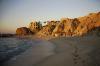 Hotel beach in the sunrise