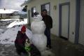 Benita, Bill and Jillaroo with Snowman